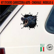 1 Adesivo Auto CINGHIALE per carrozzeria e/o vetro Vinile Vetro decalcomania scegli Modello cod.2111
