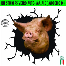 1 Adesivo Auto MAIALE per carrozzeria e/o vetro Vinile Vetro decalcomania scegli Modello cod.2110