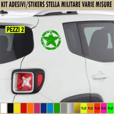 Kit Adesivi Stella Militare 4x4 off Road US Army Scegli Colore e Misura cod.1844
