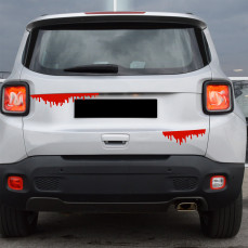 Kit 6 Decalcomanie Adesivi striscia sangue blood horror Esterni Auto cod. 1885