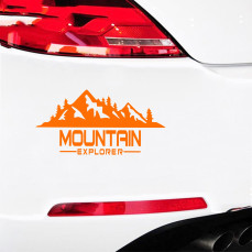 Kit 2 Adesivi per Auto Montagna Esplora off Road 4x4 Natura Camper Scegli Misura e Colore cod.1891