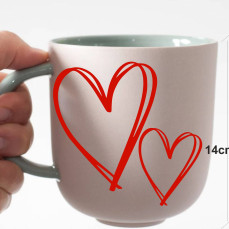 Kit 14 Adesivi Cuore love PVC Auto casco portatile moto bici cellulare scooter Cod.2120