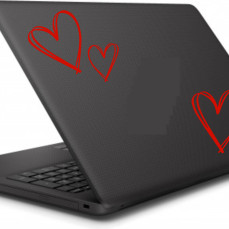 Kit 14 Adesivi Cuore love PVC Auto casco portatile moto bici cellulare scooter Cod.2120