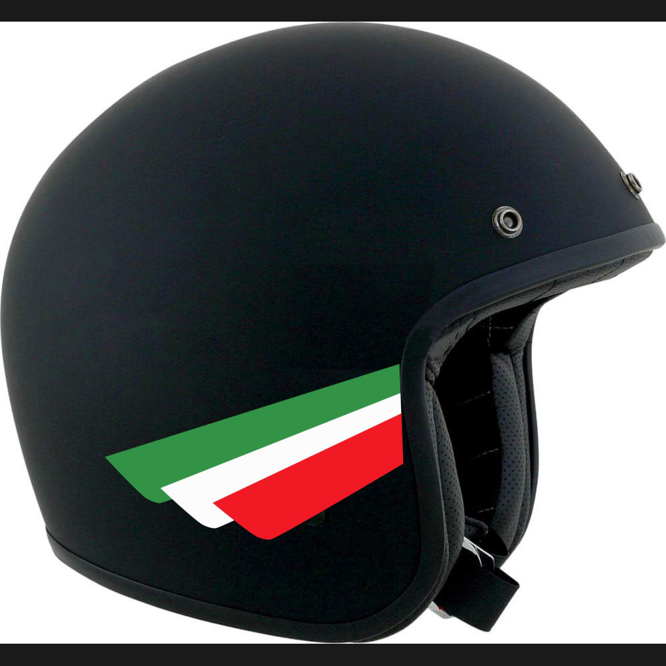 2 Adesivi stickers bandiera ali italia tricolore auto moto portatile Casco Cod. 2240