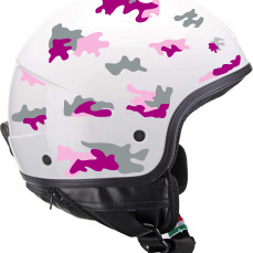 Kit 26 Adesivi camouflage militare stella Casco Moto bici GRIGIO-FUCSIA c.2244
