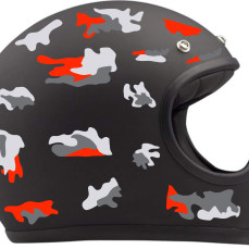 Kit 26 Adesivi camouflage militare stella Casco Moto bici ROSSO-GRIGIO c.2245