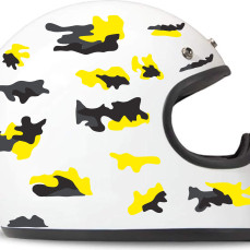 Kit 26 Adesivi camouflage militare stella Casco Moto bici NERO-GIALLO c.2246