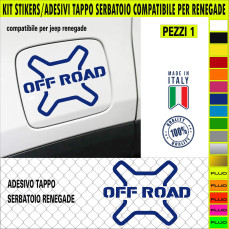 Kit Adesivo OFF ROAD sportello tappo serbatoio Fuoristrada 4X4 Renegade Stickers auto decalcomania cod. 2283