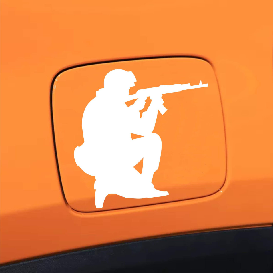 Kit Adesivo SOLDATO MILITARE PRIETTILE sportello tappo serbatoio Fuoristrada Renegade Stickers decal cod 2285