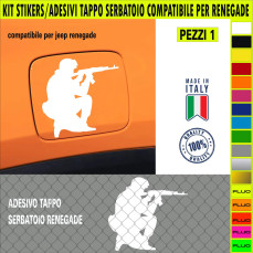 Kit Adesivo SOLDATO MILITARE PRIETTILE sportello tappo serbatoio Fuoristrada Renegade Stickers decal cod 2285