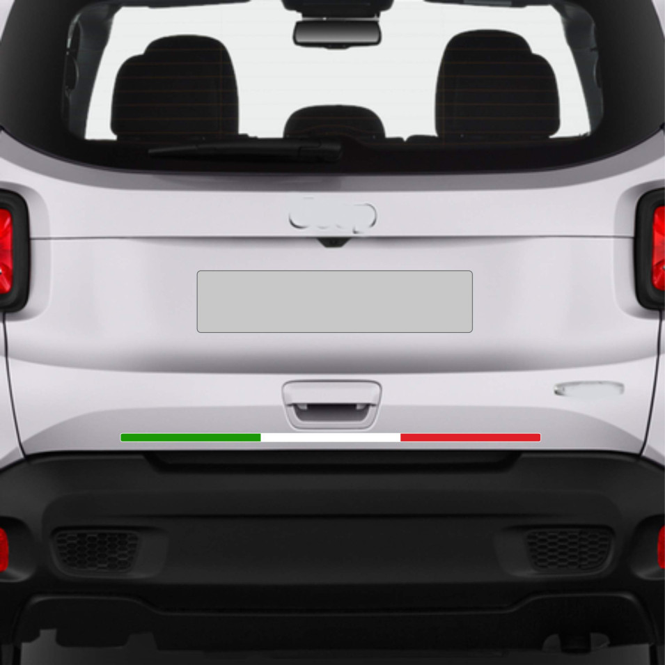 Kit Adesivi strisce BAGAGLIAIO TRICOLORE ITALIA striscia posteriore dietro portellone Fuoristrada Jeep Renegade c.2308