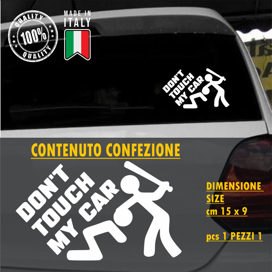 10 Adesivi 'Non Toccare' - Vinile Autoadesivo Rimovibile Per Avvisi Di Sicurezza 2.5x2.5 Cm