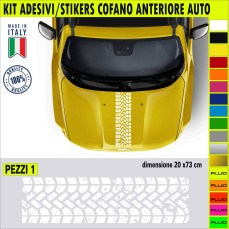Kit 1 adesivo Renegade wrangler ruote sgommata pneumatico Cofano Anteriore Fuoristrada 4X4 Cod.2317