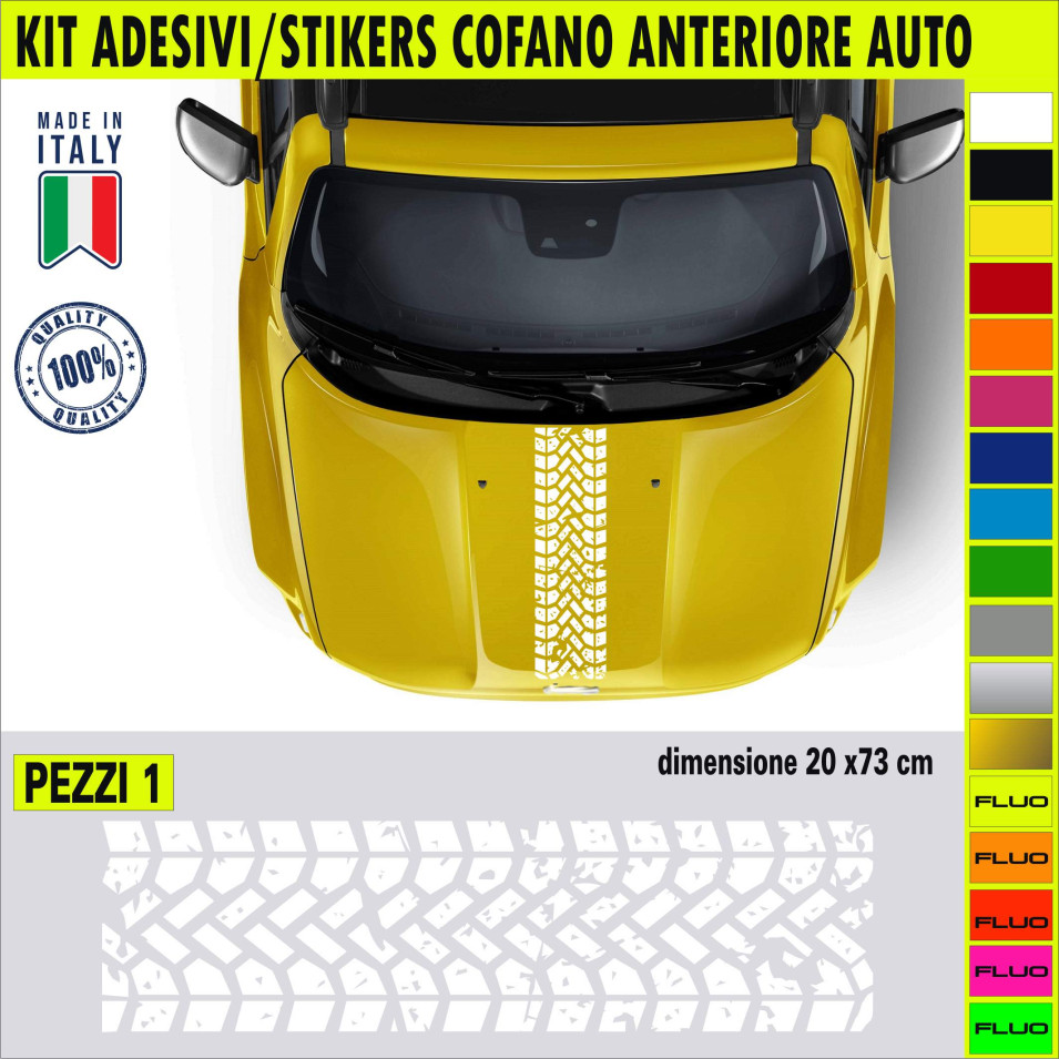 Adesivo per cofano Jeep Renegade colore nero opaco