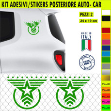 Kit 2 adesivi portiera retro US ARMY STELLA MILITARE GRADI compatibile Renegade wrangler 4x4 Cod.2346