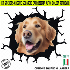Kit 1 Adesivo in Vinile GOLDEN RETRIEVER Razza Canina Scozzese Accessori Decalcomanie Divertenti per Auto Camion cod. 2379
