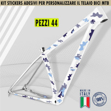 Kit 44 Adesivi Bici Protezione Camouflage Telai MTB Mountain Bike Corsa Ciclo Cross Fat Bike Downhill elettrica cod.2388