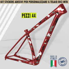 Kit 44 Adesivi Bici Protezione Camouflage Telai MTB Mountain Bike Corsa Ciclo Cross Fat Bike Downhill elettrica cod.2389