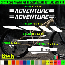 Kit 7 Adesivi Bici Protezione Universale Telaio Bicicletta MTB Mountain Bike Corsa Cross Fat Bike Downhill ADEVENTURE cod.2392