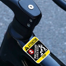 Kit 6 Adesivi Stickers Decal Telaio Bici Bicicletta MTB GPS Non Toccare la mia Bici Ladro Divertente Sirena Universale cod.2387