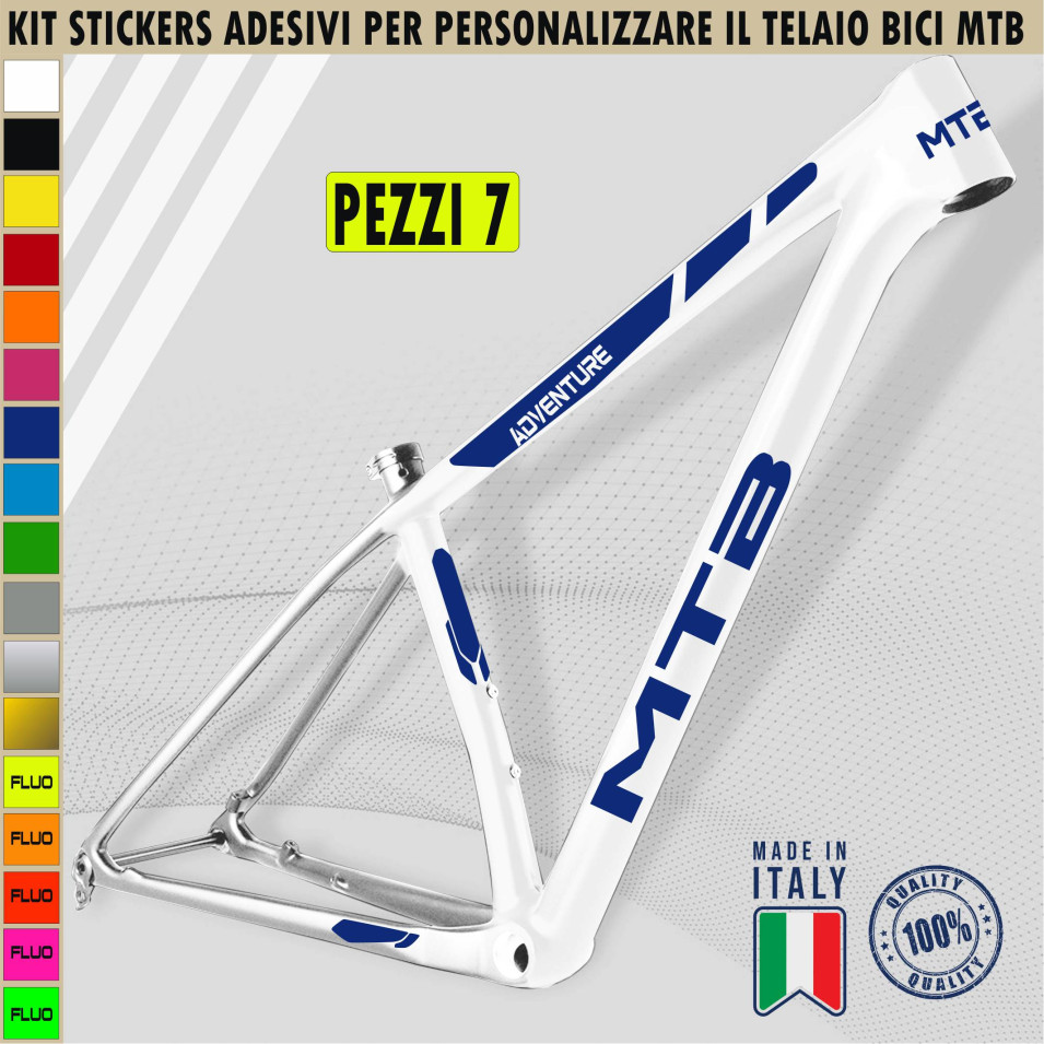 Kit 7 Adesivi Bici Protezione Universale Telaio Bicicletta MTB Mountain Bike Corsa Cross Fat Bike Downhill MTB cod.2395
