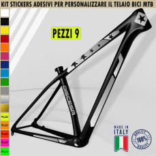 Kit 9 Adesivi Bici Protezione Universale Telaio Bicicletta MTB Mountain Bike Corsa Cross Fat Bike Downhill DISCESA cod.2398