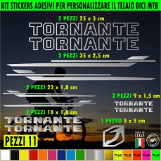 Kit 11 Adesivi Bici Protezione Universale Telaio Bicicletta MTB Mountain Bike Corsa Cross Fat Bike Downhill TORNANTE cod.2402