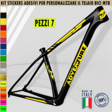 Kit 7 Adesivi Bici Protezione Telaio Bicicletta MTB Mountain Bike Corsa Cross Fat Bike Downhill ADEVENTURE MONTAGNA cod.2407