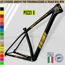 Grafiche 8 adesivi per TELAIO BICI MTB Mountain Bike adattabili a tutti i telai, vari colori ANCHE FLUO Cod.2181