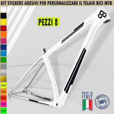 Grafiche 8 adesivi per TELAIO BICI MTB Mountain Bike adattabili a tutti i telai, vari colori ANCHE FLUO Cod.2182