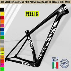 Grafiche 8 adesivi per TELAIO BICI MTB Mountain Bike adattabili a tutti i telai, vari colori ANCHE FLUO Cod.2186