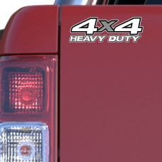 Kit 2 Adesivi 4x4 HEAVY DUTY VEICOLO PESANTE per pick-up Camion Trattore Universale cod.2421