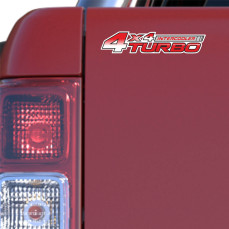 Kit 2 Adesivi 4x4 TURBO INTERCOOLER per pick-up Fuoristrada Universale compatibili jeep Chevrolet Nissan Volkswagen cod.2426