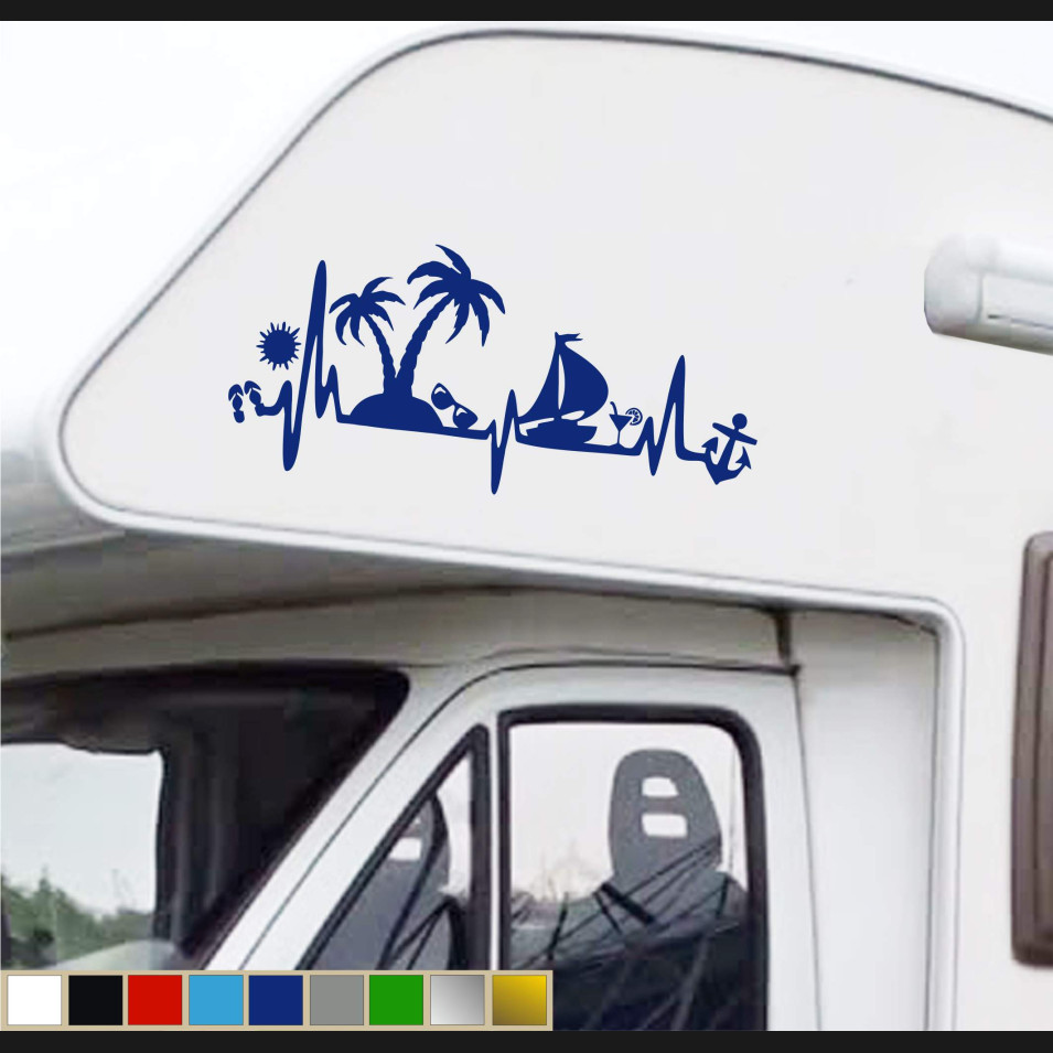 Adesivo camper AMORE MARE VACANZA INFRADITO PASSIONE BARCA Comp Adria Arca Bürstner Carthago Chausson Elnagh Mclouis 2435