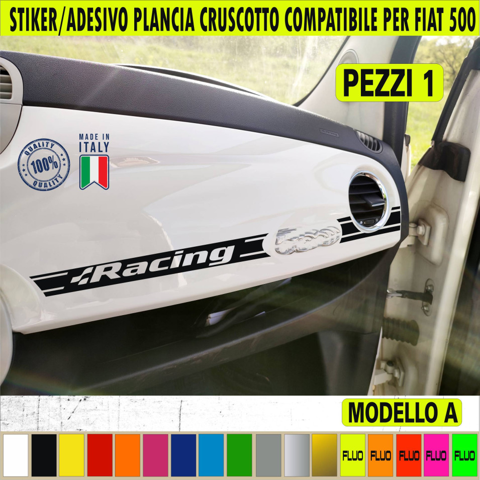 Adesivo CRUSCOTTO compatibile con FIAT 500 fiat cinquecento Sticker Auto plancia grafiche decalcomania vinile c.2436