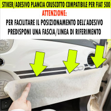 Adesivo CRUSCOTTO compatibile con FIAT 500 fiat cinquecento Sticker Auto plancia grafiche decalcomania vinile c.2436