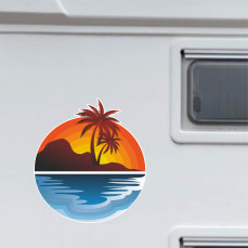 Kit 1 Adesivo Sticker per Camper Mare Montagna Spiaggia Caravan Van Roulotte Ripara Carrozzeria Copri Righe Graffi cod. 2467
