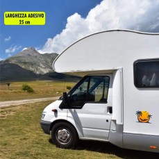Kit 1 Adesivo Sticker per Camper Camper Sole Amaca Relax Uccelli Caravan Van Roulotte Ripara Carrozzeria Copri Righe cod. 2468