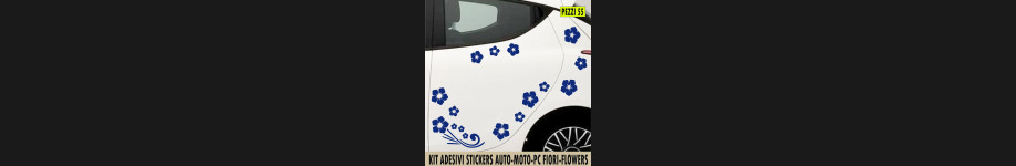 adesivi universali auto moto casco pc FIORI FARFALLE CUORI AMORE LOVE